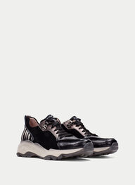 zapatos deportivos nepal negro-cebra - hispanitas