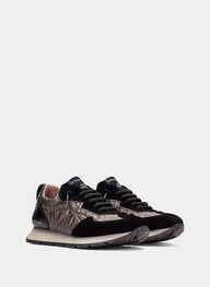 zapatos deportivos kansas negro-taupe - hispanitas