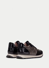 zapatos deportivos kansas negro-taupe - hispanitas
