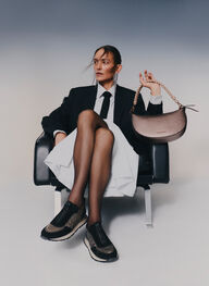 zapatos deportivos kansas negro-taupe - hispanitas