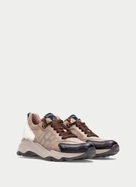 zapatos deportivos nepal negro-taupe-pony - hispanitas