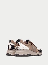 zapatos deportivos nepal negro-taupe-pony - hispanitas
