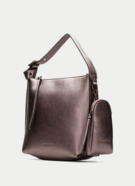 bolsos hobo  taupe-metalizado - hispanitas