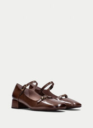 zapatos mary jane oporto avellana - hispanitas