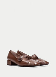 zapatos mary jane oporto avellana - hispanitas