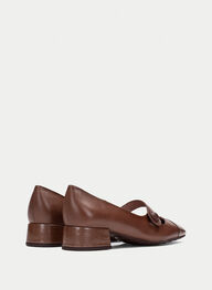 zapatos mary jane oporto avellana - hispanitas