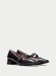 zapatos mary jane oporto negro-antracita - hispanitas