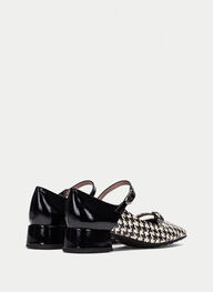 zapatos mary jane oporto negro-blanco - hispanitas