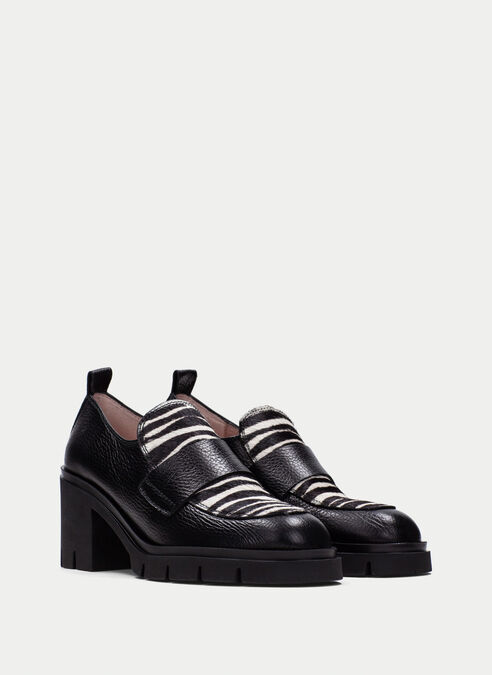mocasin zurich noir-zebre