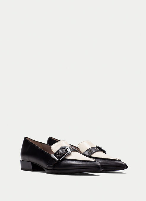 mocasin turin noir-creme