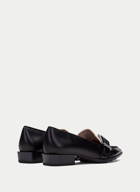 mocasin turin noir-creme