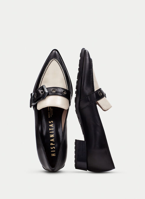 mocasin turin noir-creme