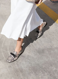 zapatos mocasin genova python-taupe - hispanitas