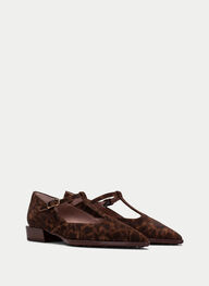 zapatos t-strap turin leopardo - hispanitas
