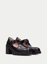 zapatos t-strap zurich negro - hispanitas