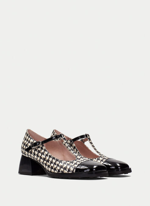 t-strap marsella noir-blanche