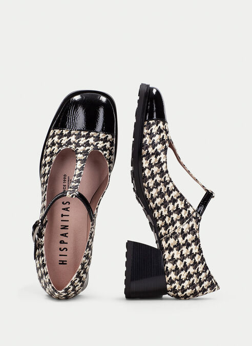 t-strap marsella noir-blanche
