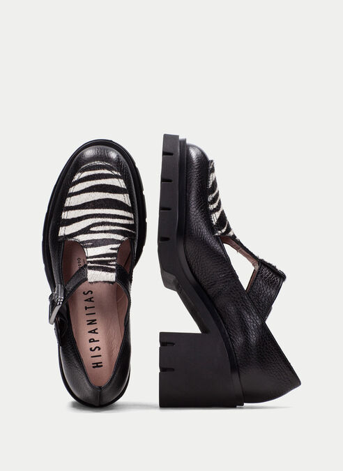 t-strap zurich noir-zebre