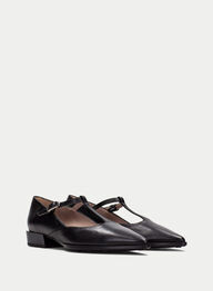 zapatos t-strap turin negro - hispanitas