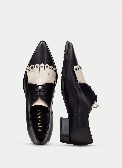 zapatos planos turin noir-creme