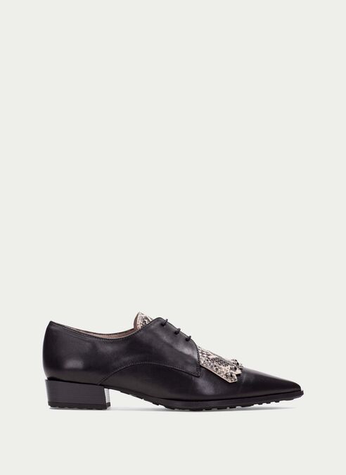 zapatos planos turin noir-python