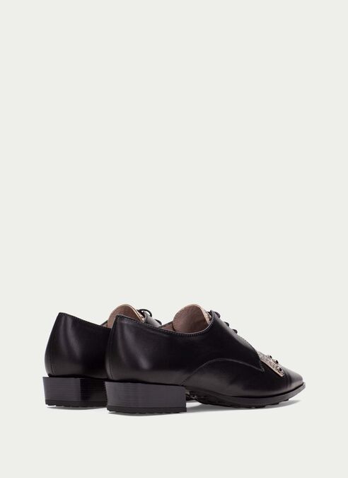zapatos planos turin noir-python