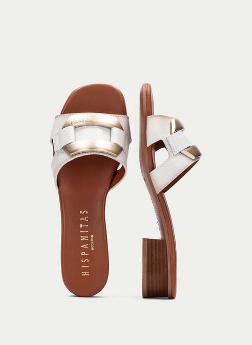 sandalias planas lara blanche