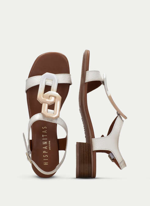 sandalias planas lara blanche