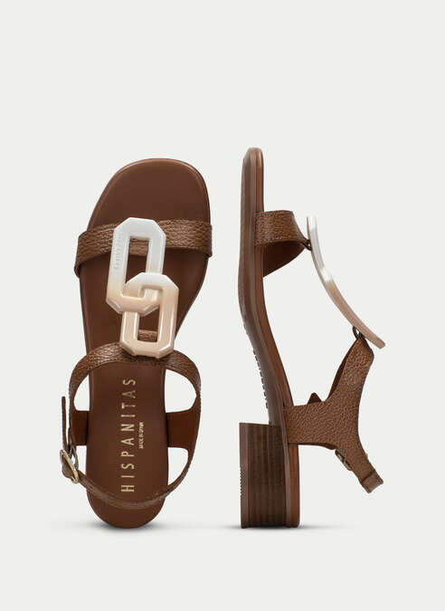 sandalias planas lara tan