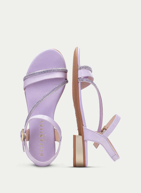 sandalias planas lena lavander