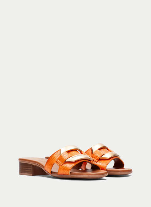 sandalias planas lara papaya