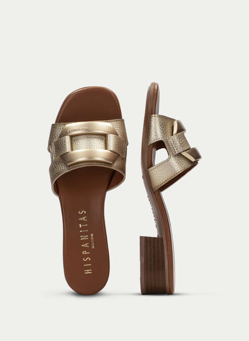 sandalias planas lara platinum