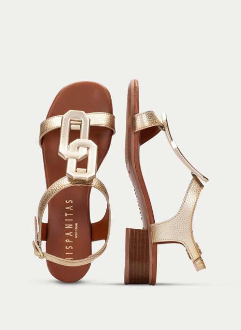 sandalias planas lara platine