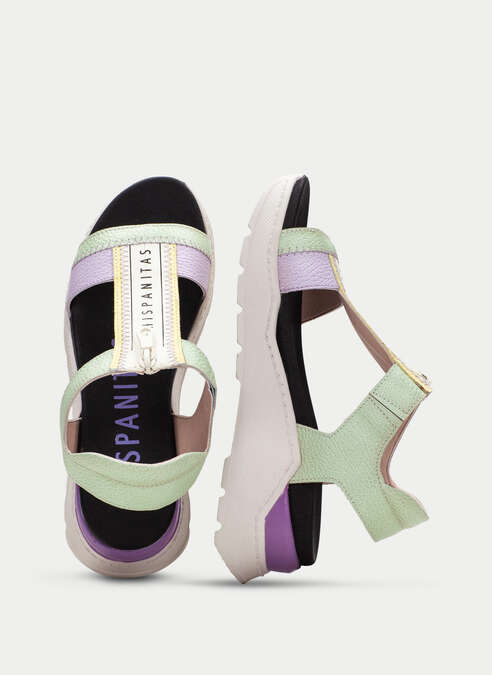 sandalias sport grazia lavande-menthe-citron