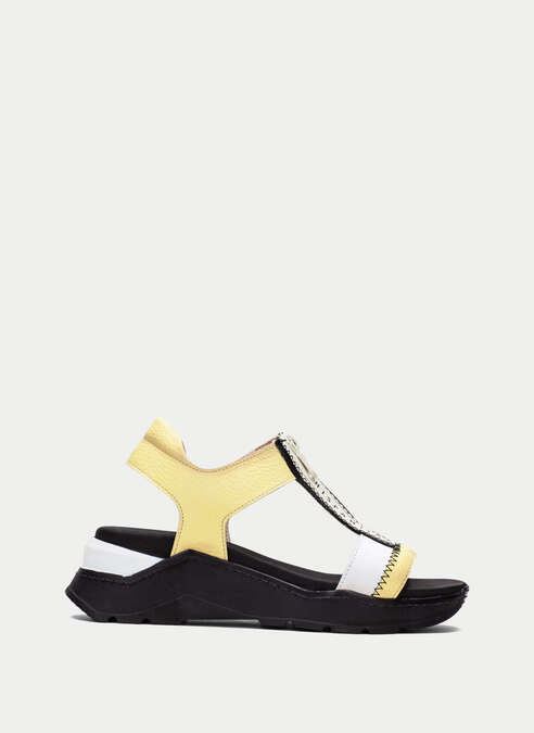 sandalias sport grazia lemon-blanche-noir