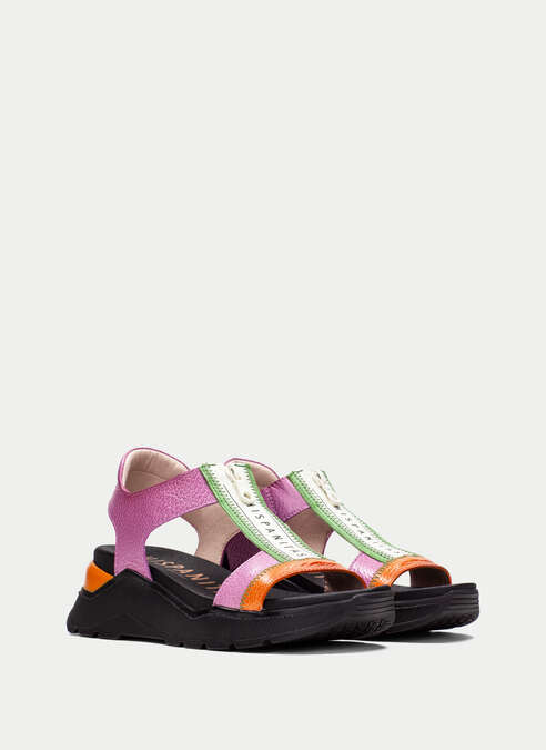 sandalias sport grazia rose-papaye-lime