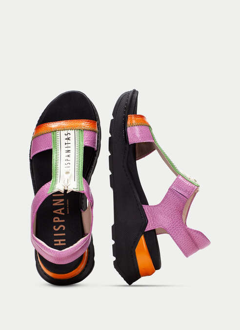 sandalias sport grazia rose-papaye-lime