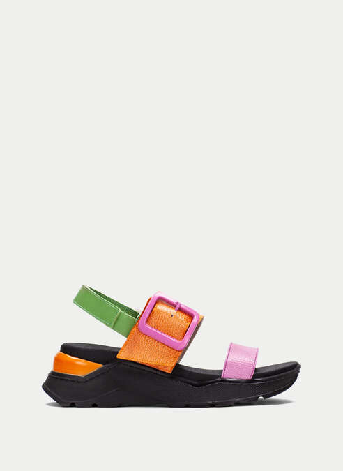 sandalias sport grazia rose-papaye-lime