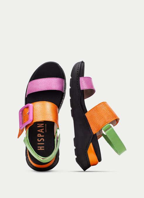 sandalias sport grazia rose-papaye-lime