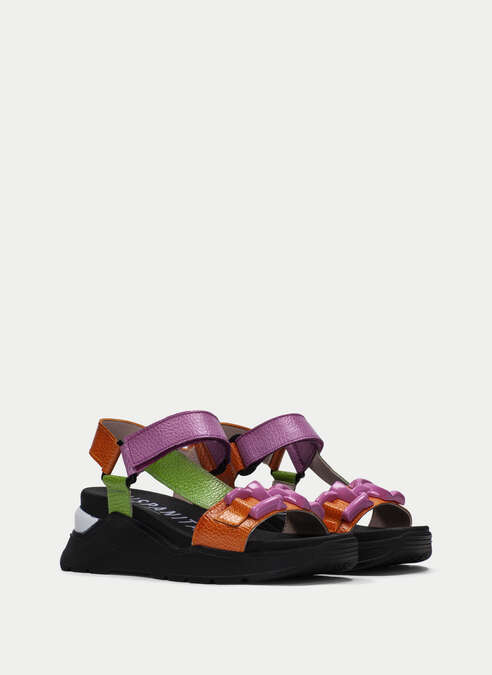 sandalias sport grazia rose-papaye-lime