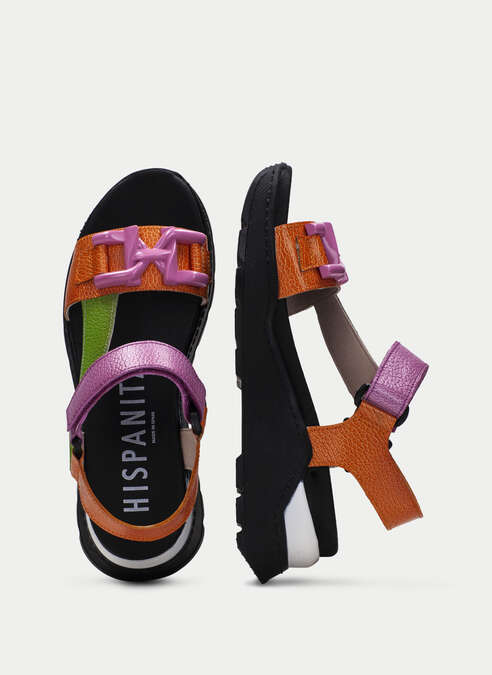 sandalias sport grazia rose-papaye-lime