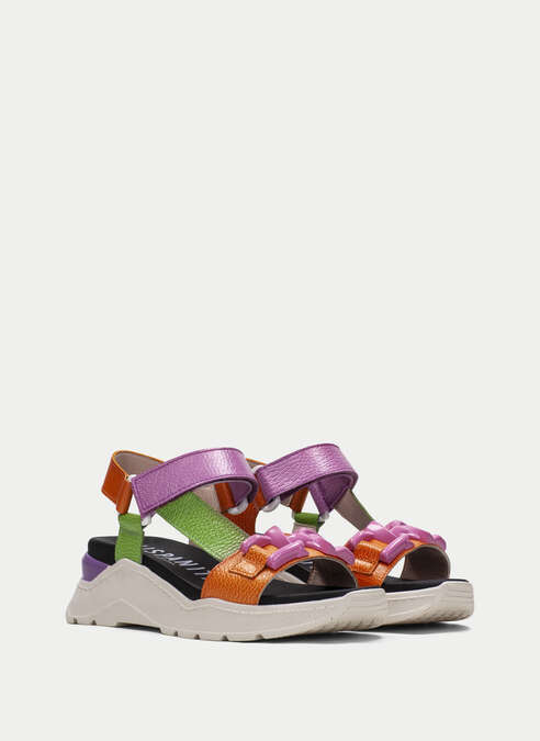 sandalias sport grazia pink-papaya-lima