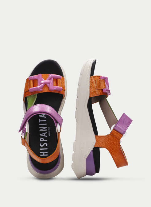 sandalias sport grazia pink-papaya-lima