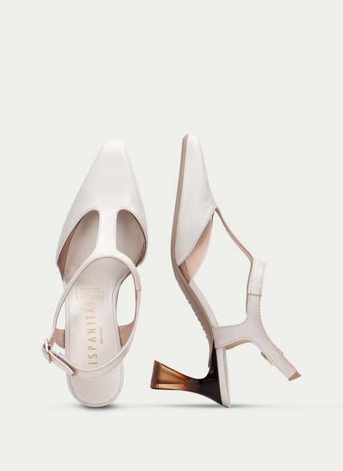 t-strap dalia blanche