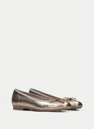 outlet bailarina basil oro - hispanitas
