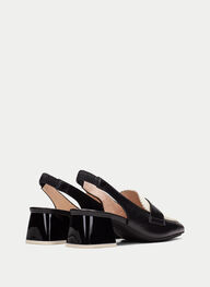 outlet talon-decouvert malta noir-blanche - hispanitas