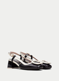 outlet talon-decouvert malta noir-creme - hispanitas