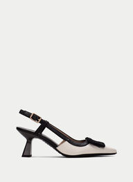 outlet talon-decouvert nova noir-creme - hispanitas