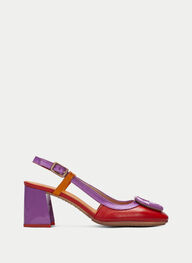 outlet talon-decouvert malta rouge-violet-orange - hispanitas