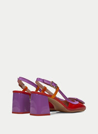 outlet talon-decouvert malta rouge-violet-orange - hispanitas